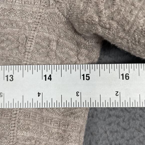 Skyr Sweater Womens Small Beige Funnel Cowl Neck Thumbholes Knit Pullover Top - Picture 9 of 10